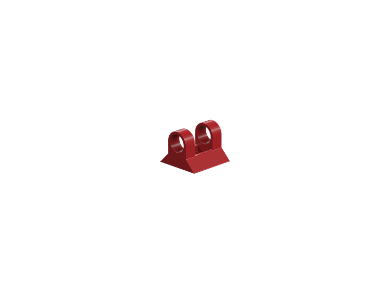 Hinged block claw, red