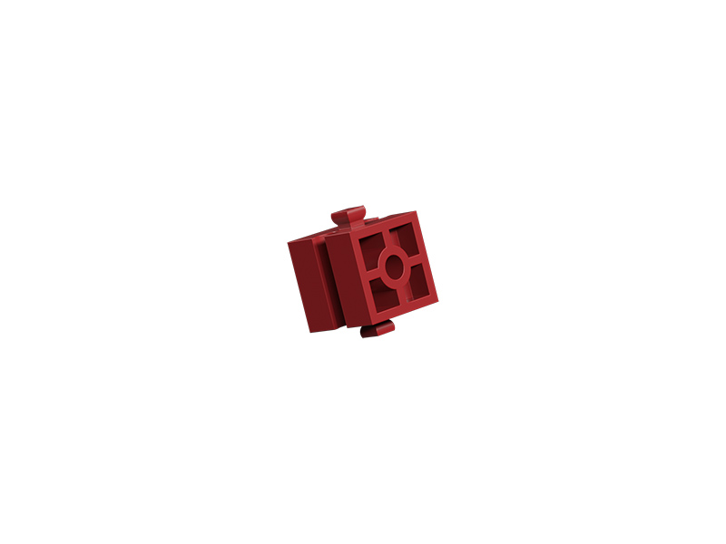 Building block 15 with bore, red
