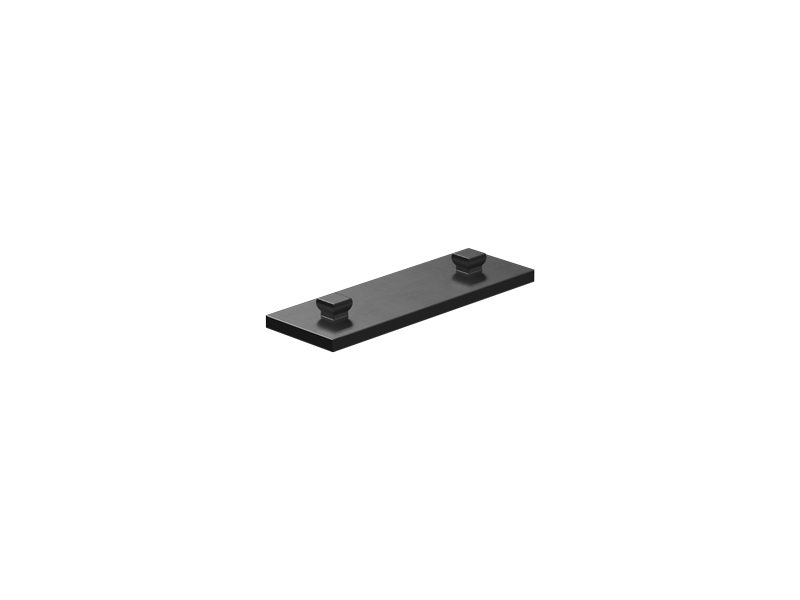 Mounting plate 15x45, black